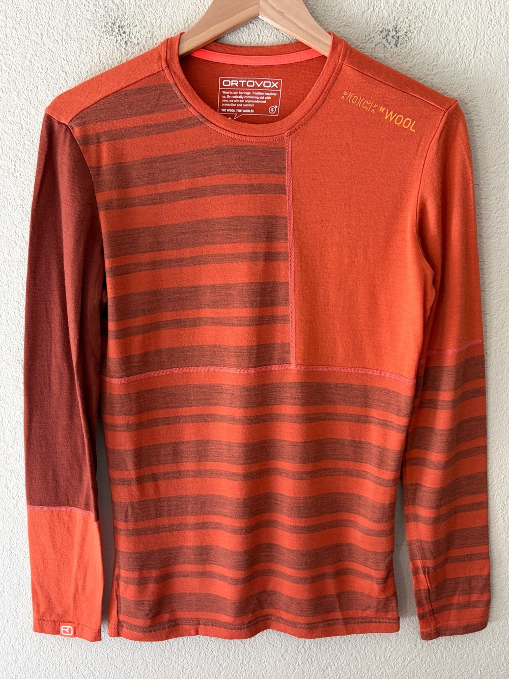 Ortovox Men’s Rock N Wool Merino Wool Base Layer Top Small